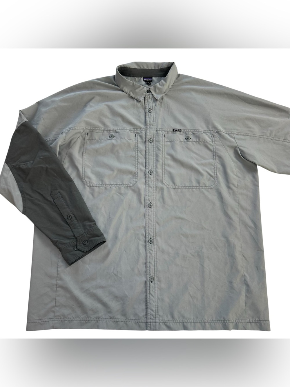 Patagonia Men’s Lightweight Field Shirt Long Sleeve Gray Hiking Fishing sz XXL